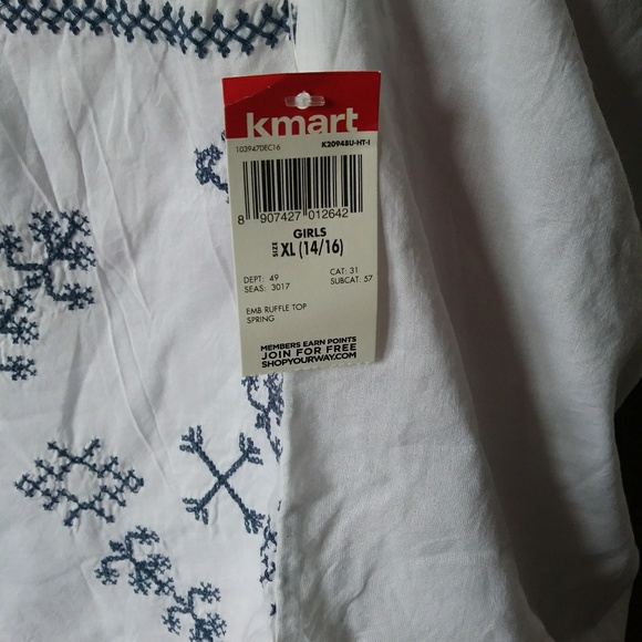 Boho Girls Top, Hippie Shirt, embroidered Tee - Picture 6 of 6